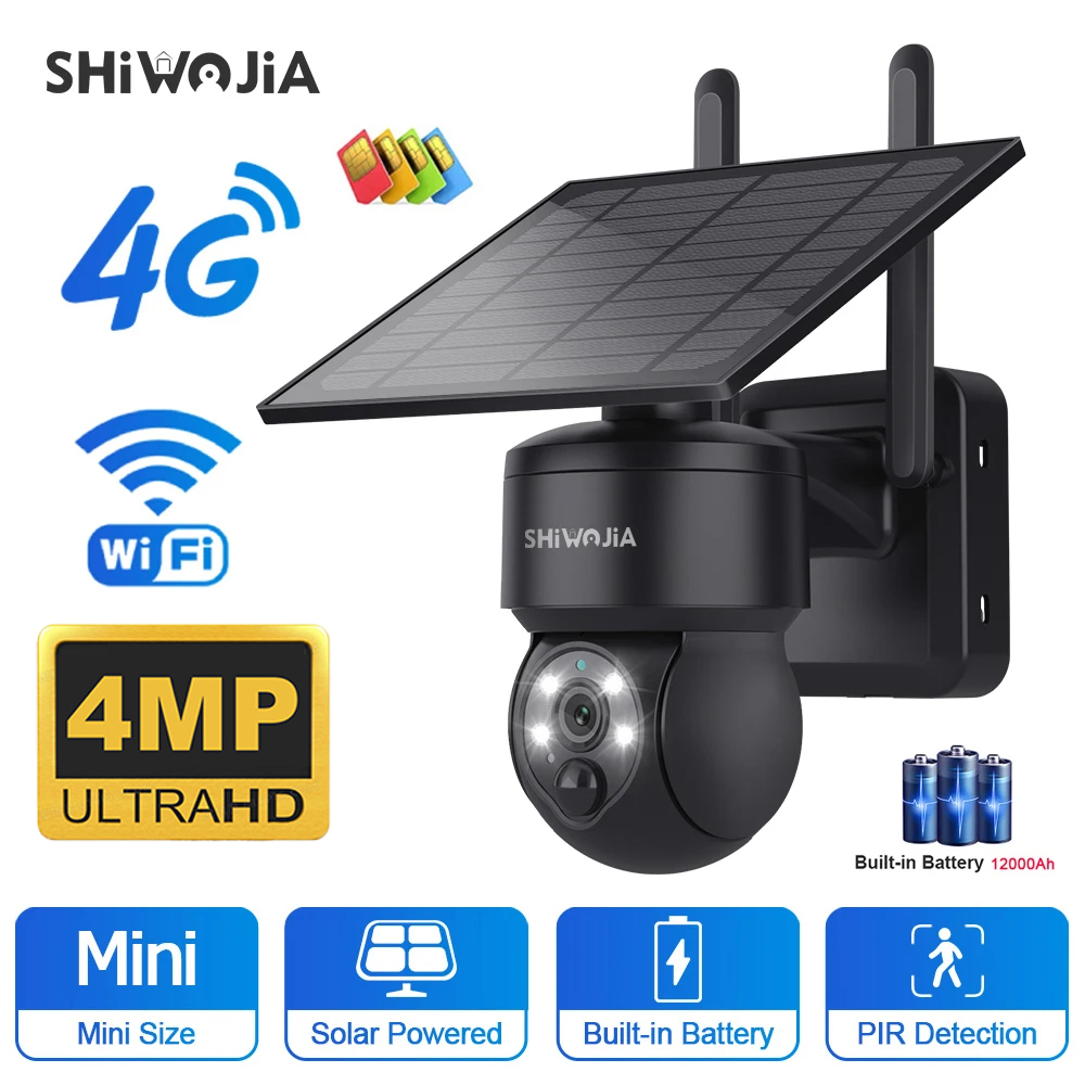 Solar Panel Tilt Mount - SHIWOJIA WIFI Kablosuz PTZ Güneş Kamerası